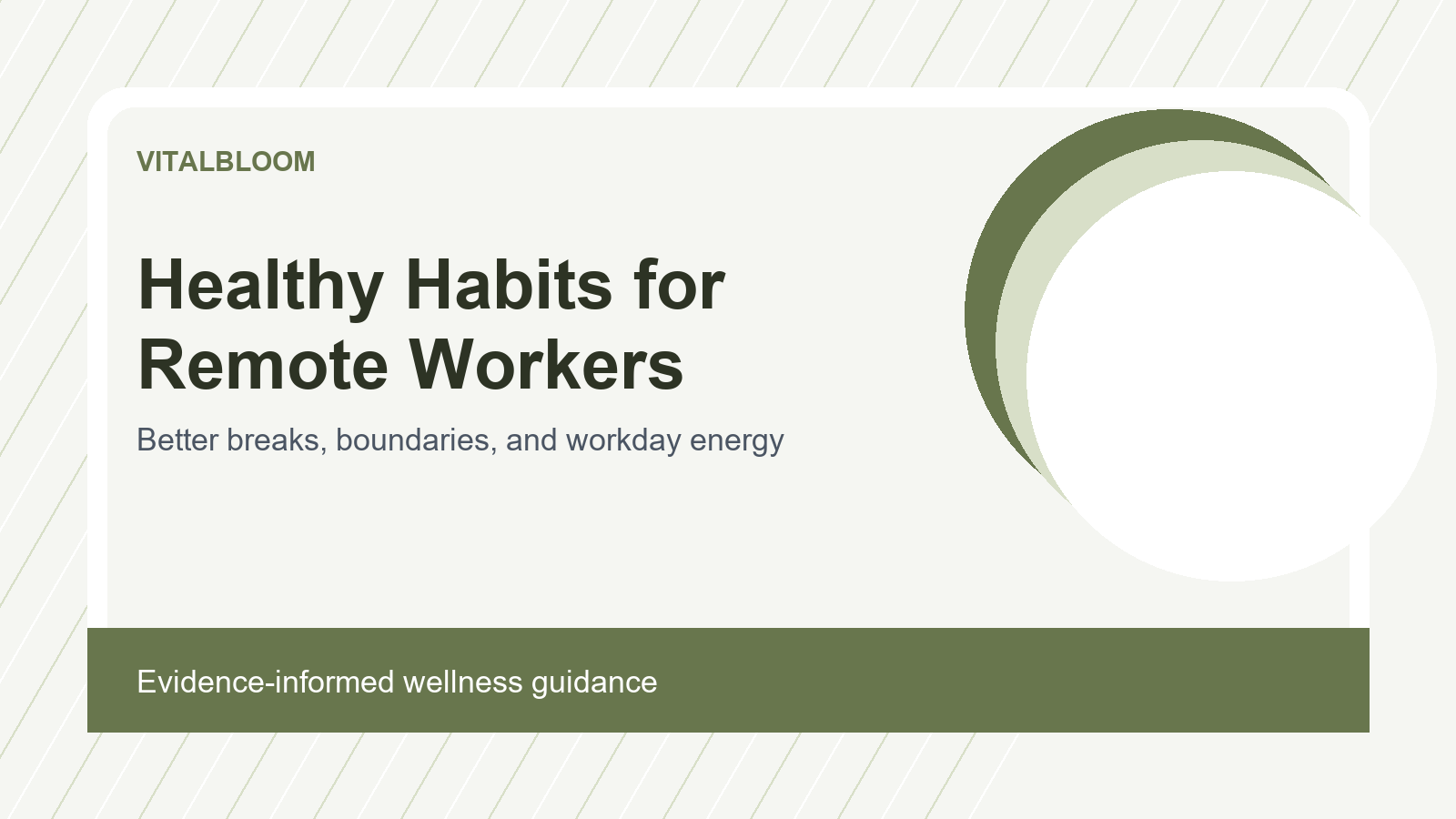 Healthy Habits for Remote Workers